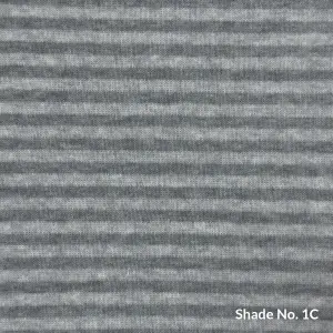 No-Dye Melange Fleece Throw | Single-Sided Brushed | Stripe I Grey Shade