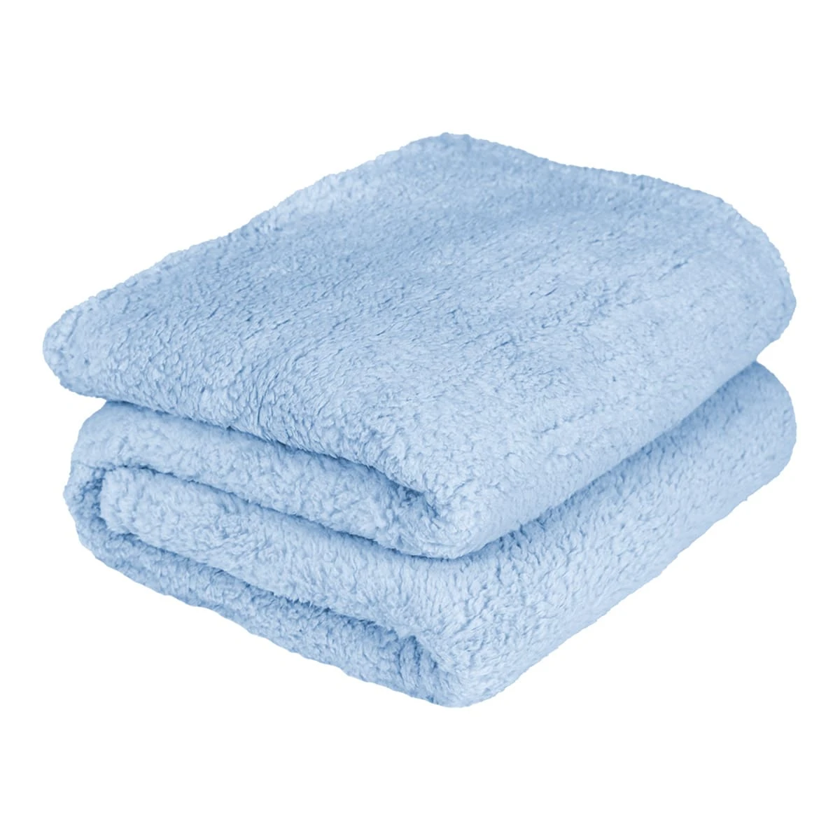 Pastel Color Sherpa Throw (Blue)