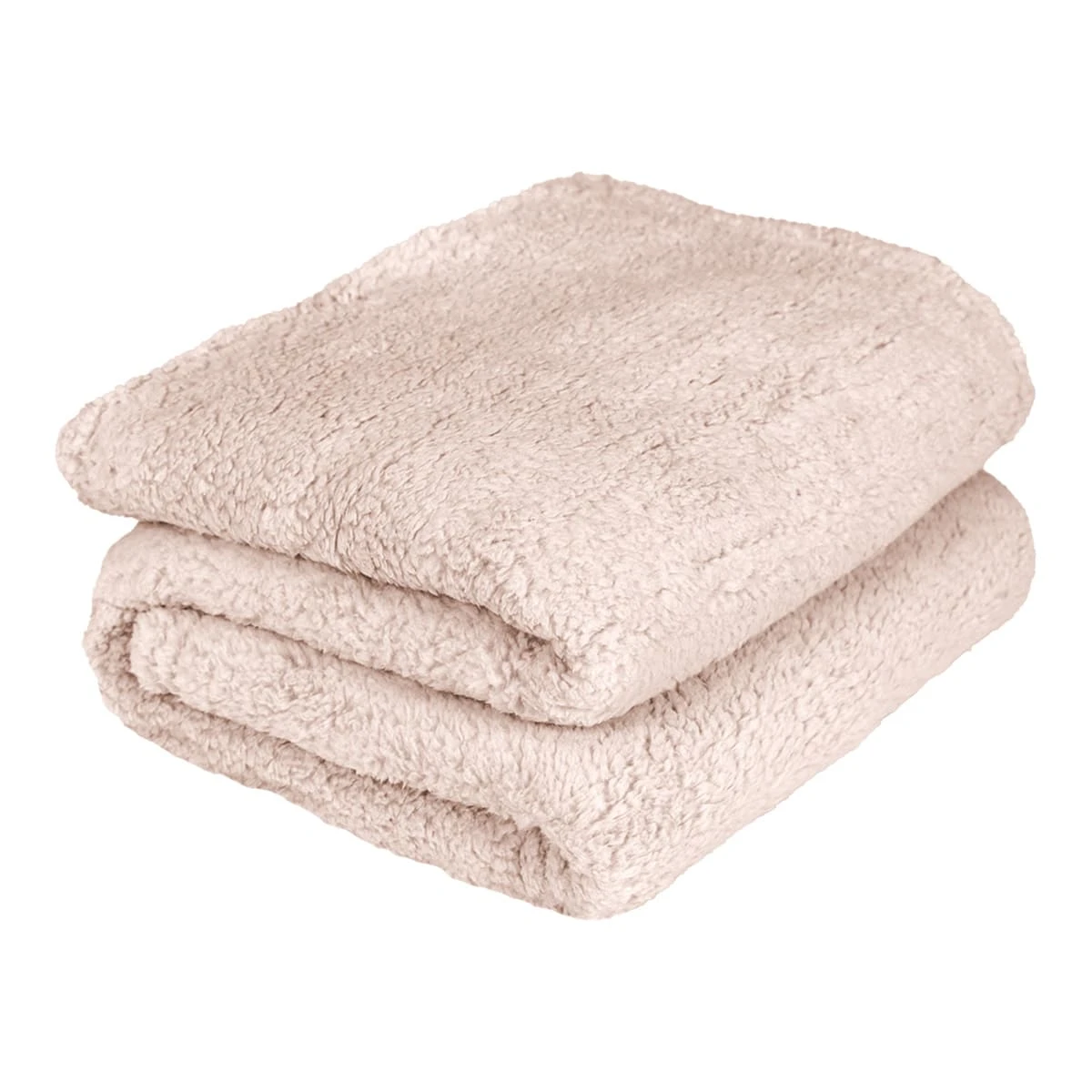 Pastel Color Sherpa Throw (Light Pink)