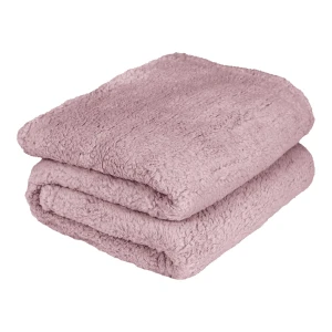 Pastel Color Sherpa Throw (Dark Pink)