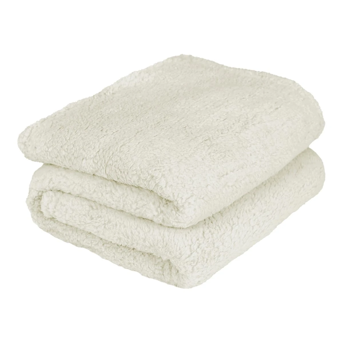 Pastel Color Sherpa Throw (Cream)