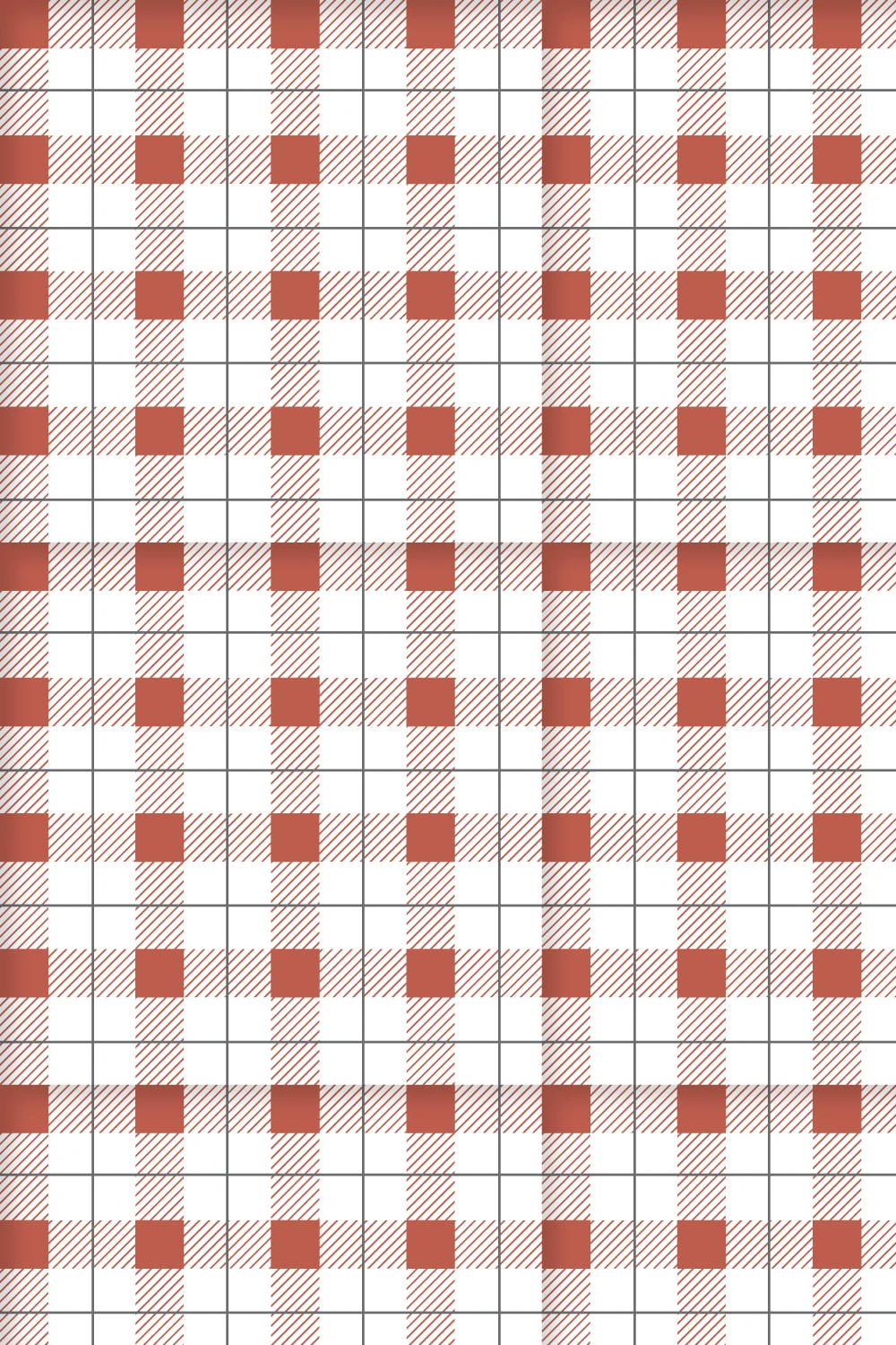 Picnic Time : Red Gingham Pattern