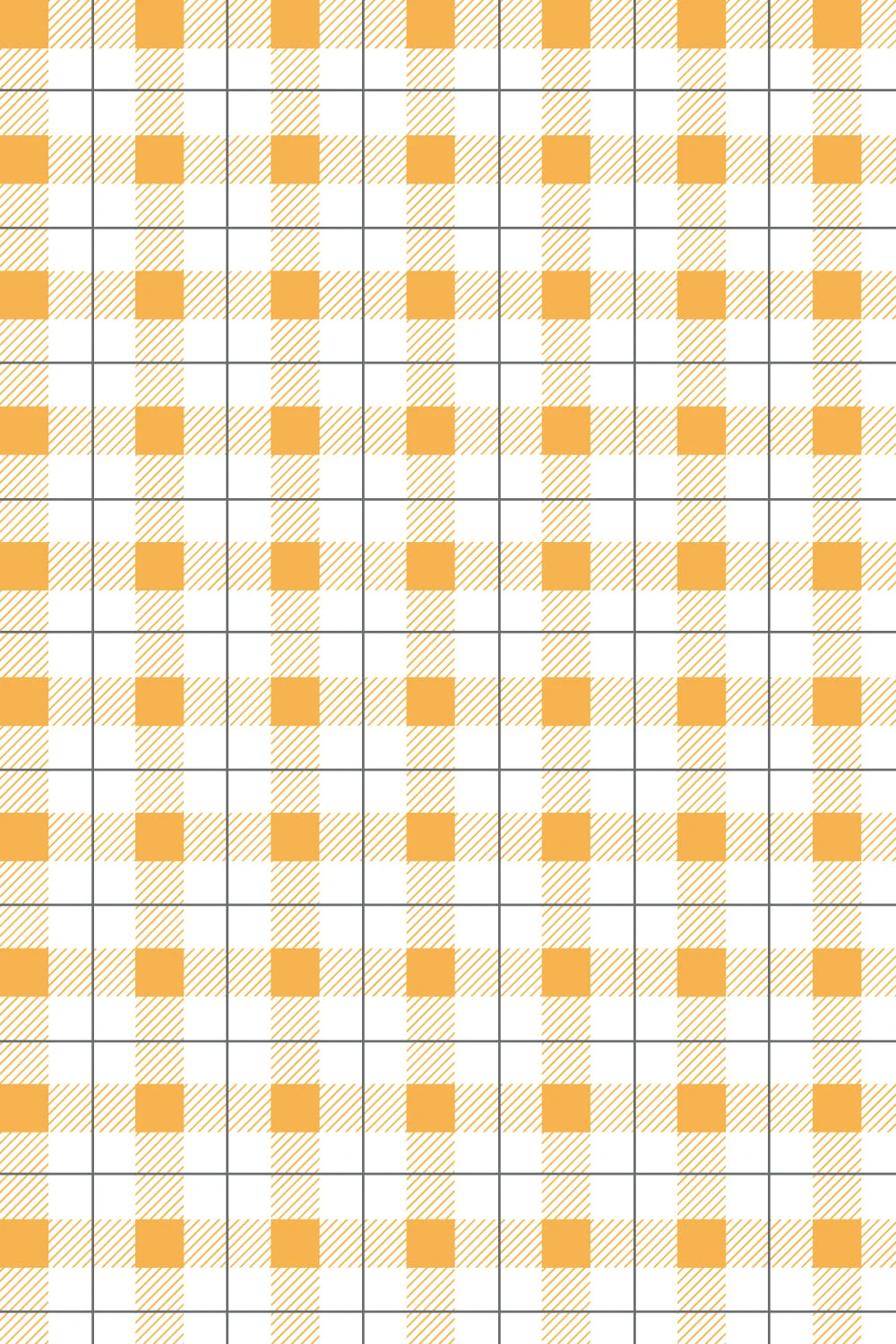 Picnic Time : Yellow Gingham Pattern