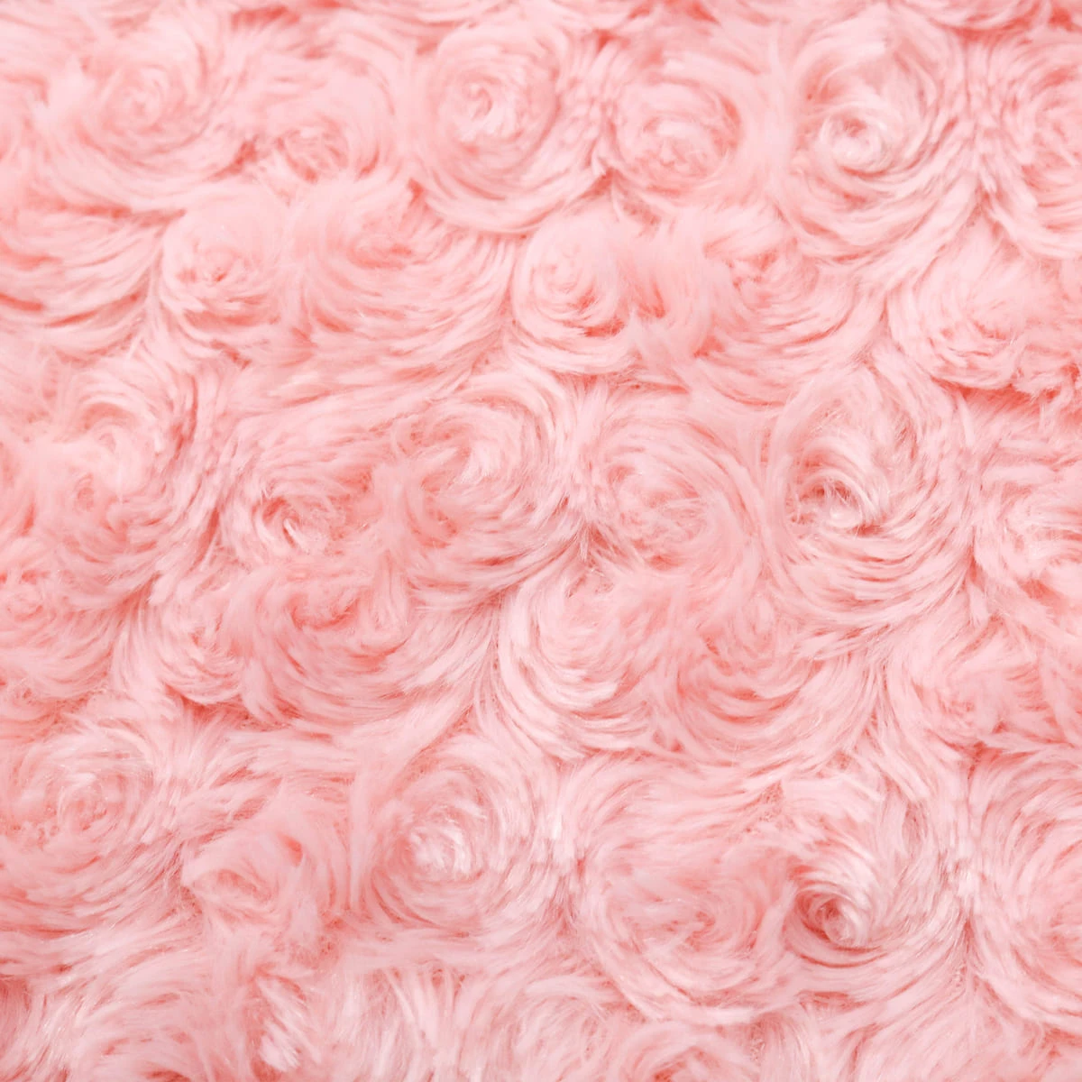 Pink Twist Rose Plush Reversible to White Plush Baby Blanket