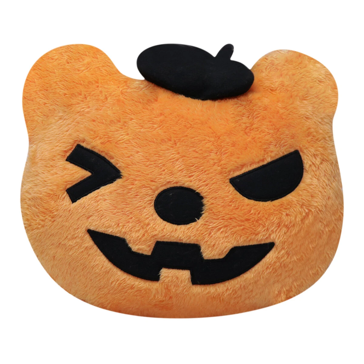 Pol V2 (Halloween Collection) 3D Embroidery Plush Pillow Blanket (Orange)