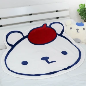 Pol V2 Face Shape Flannel Blanket (White)