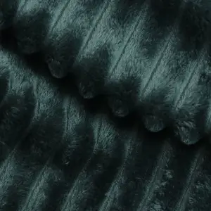 Premium Soft Warm Fluffy Corduroy Throw (Jumbo Cord) - Dark Green
