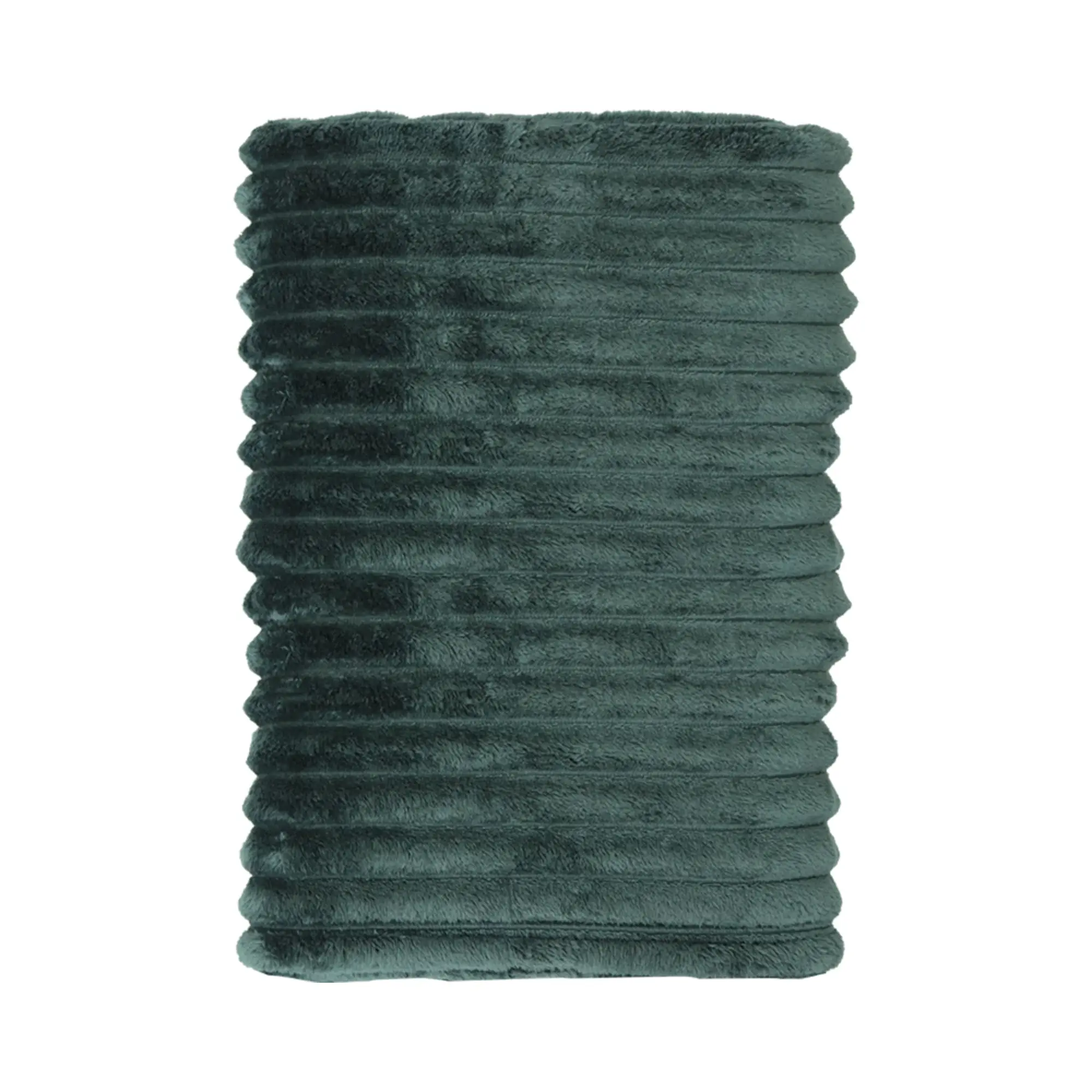Premium Thick Blanket | Corduroy Throw Jumbo Cord | Dark Green
