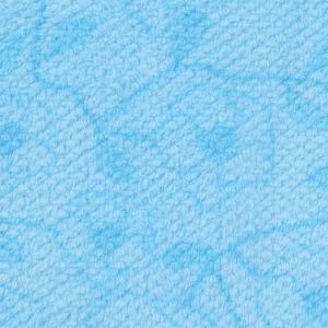 Printed Jacquard Flannel Bathrobe - Waffle Textured (Blue Flower)