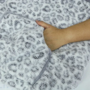 Printed Plush Pet Sleeping Bag (Grey Leopard)