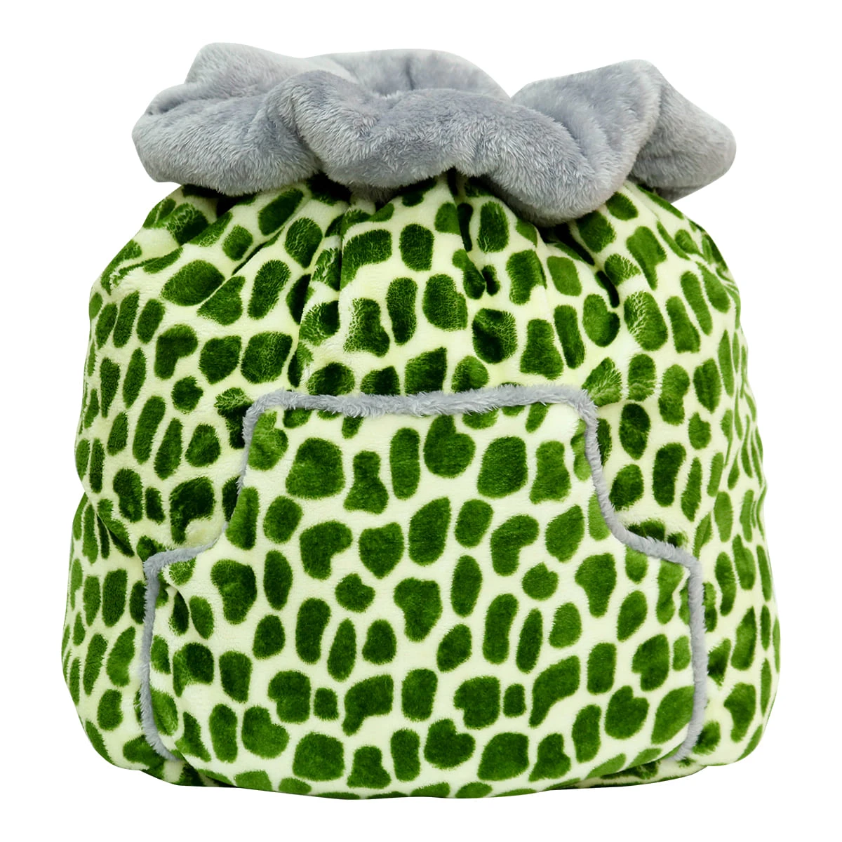 Printed Plush Pet Sleeping Bag (Green Turtle)