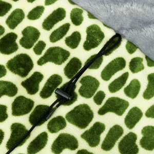 Printed Plush Pet Sleeping Bag (Green Turtle)