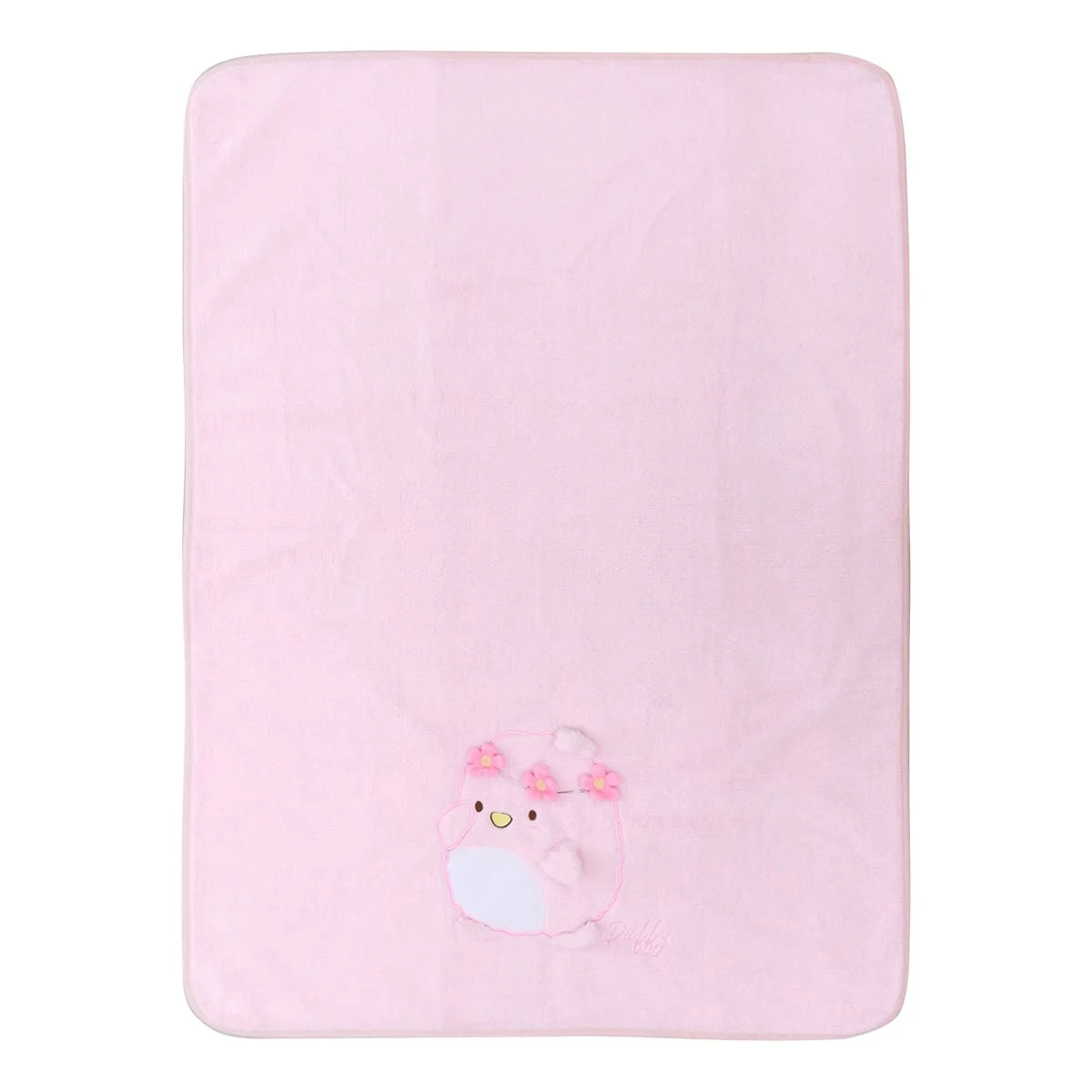 Puffy 3D Embroidery Recycled Plush Baby Blanket (Pink)