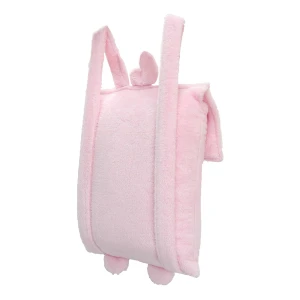 Puffy 3D Embroidery Recycled Plush Backpack Blanket (Pink)