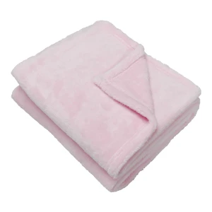 Puffy 3D Embroidery Recycled Plush Backpack Blanket (Pink)