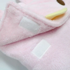 Puffy 3D Embroidery Recycled Plush Backpack Blanket (Pink)