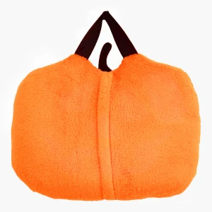 Pumkin Halloween Carry-on Velour Pillow Blanket (Orange)