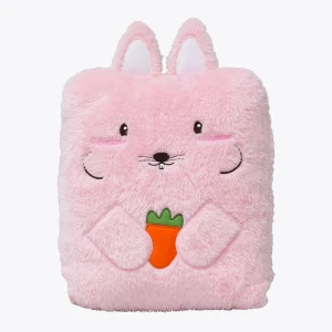 Rabbit Plush Pillow Blanket (Pink)