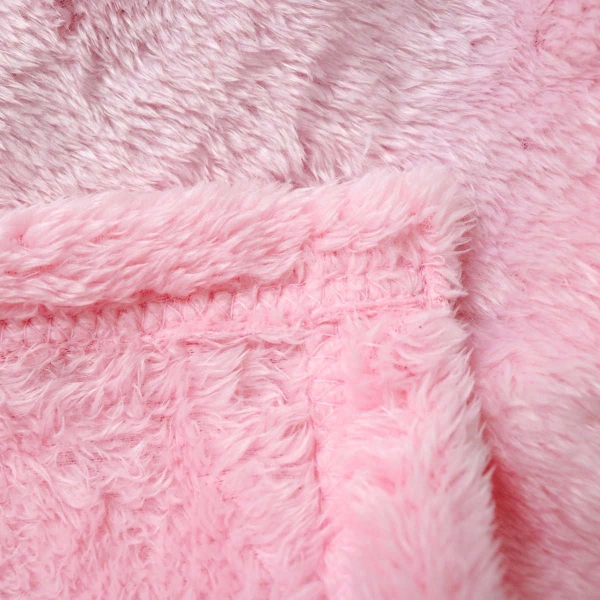 Rabbit Plush Pillow Blanket (Pink)