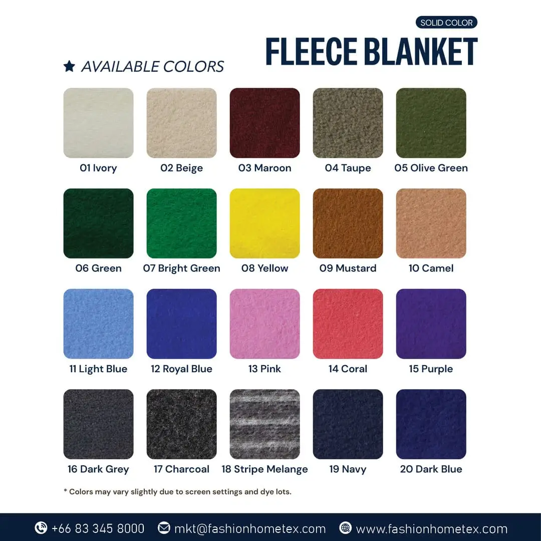 Ready Stock Fleece Blanket - Solid Color | Promotion Price From $0.89