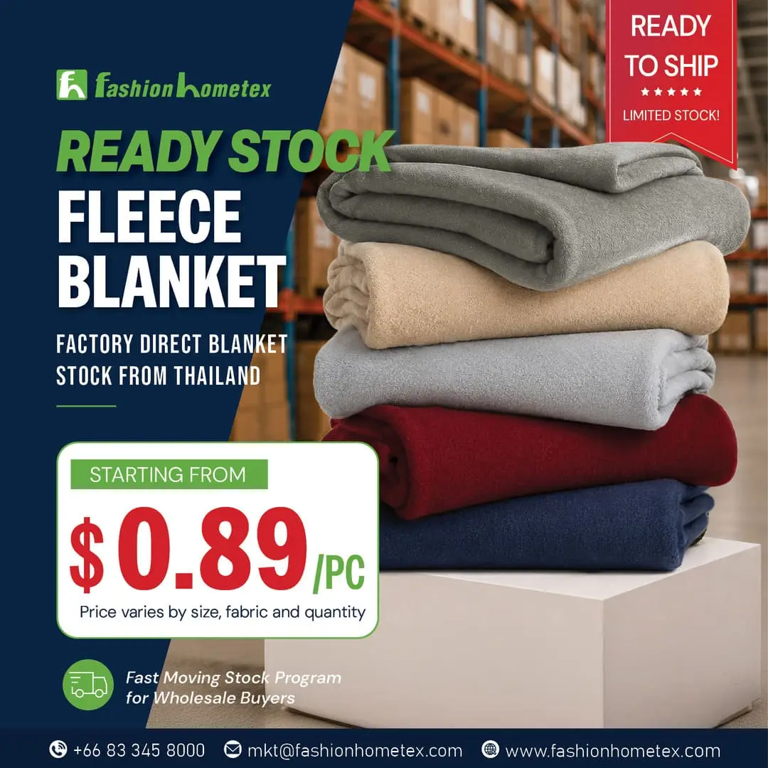 Ready Stock Fleece Blanket - Solid Color | Promotion Price From $0.89