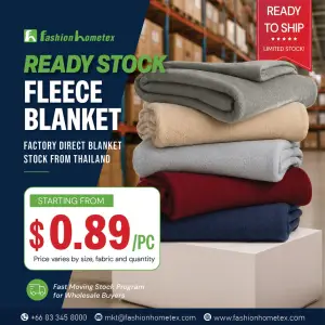 Ready Stock Fleece Blanket - Solid Color | Promotion Price From $0.89