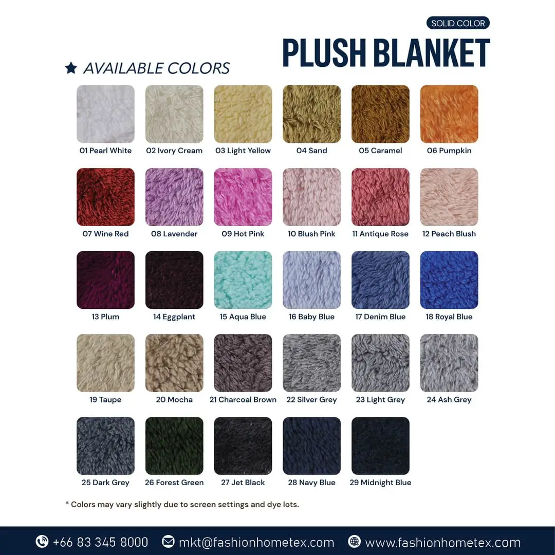 Ready Stock Plush Blanket - Solid Color | Promotion Price From $1.19