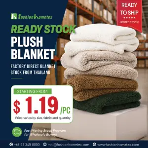 Ready Stock Plush Blanket - Solid Color | Promotion Price From $1.19
