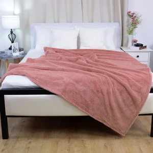 Fashion Hometex: Blanket Supplier |  Ready-to-ship Sable Plush Blanket (Rose Pink)