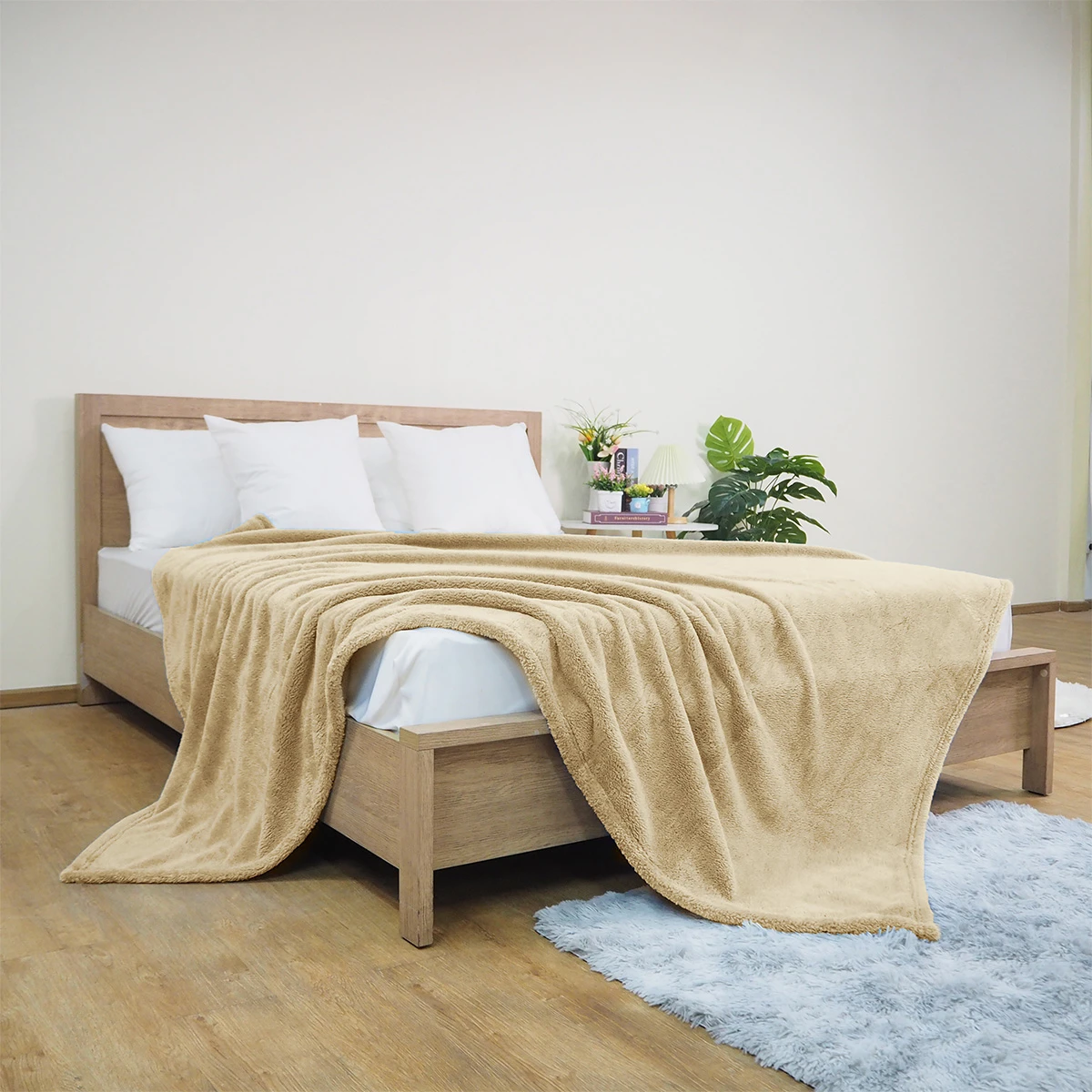 Fashion Hometex: Blanket Supplier |  Ready-to-ship Sable Plush Blanket (Light Brown)