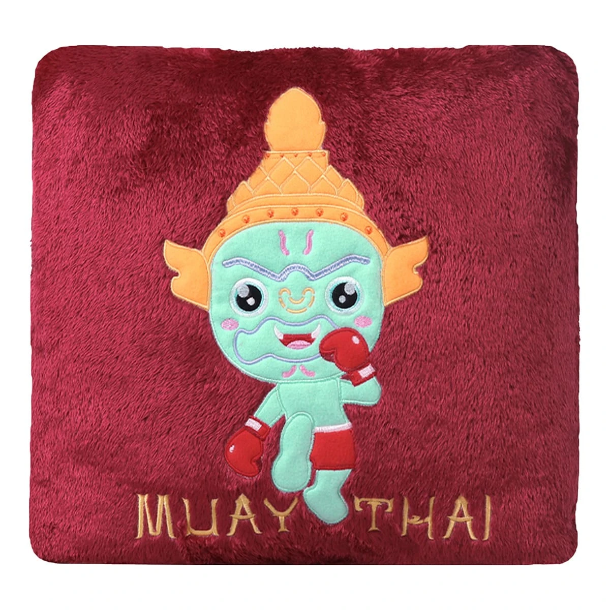 Recycled Polyester Muay Thai Giant Plush Pillow Blanket (Red)