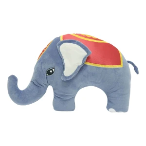 Recycled Polyester Thai Elephant Doll Pillow Blanket (Light Grey, Dark Grey)