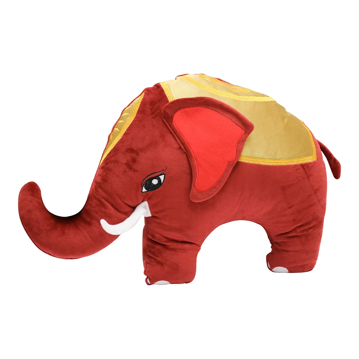 Recycled Polyester Thai Elephant Doll Pillow Blanket (Red)