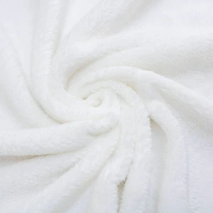 Rivo Embroidery Plush Baby Blanket (White)