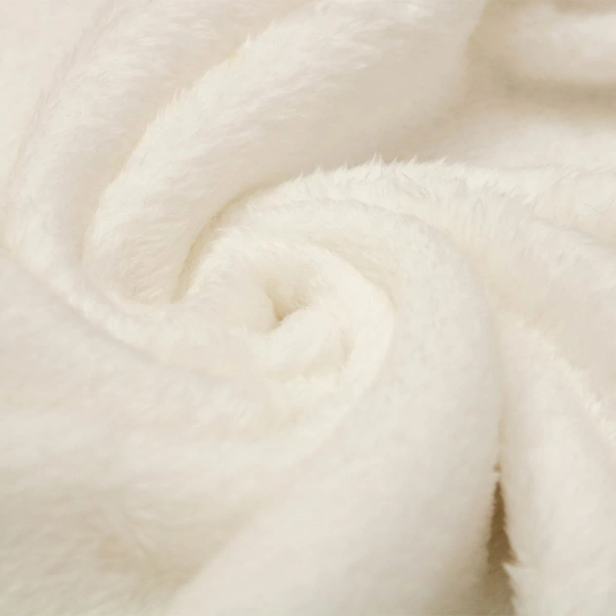 Rivo Embroidery Plush Hand Warmer Pillow Blanket (White)
