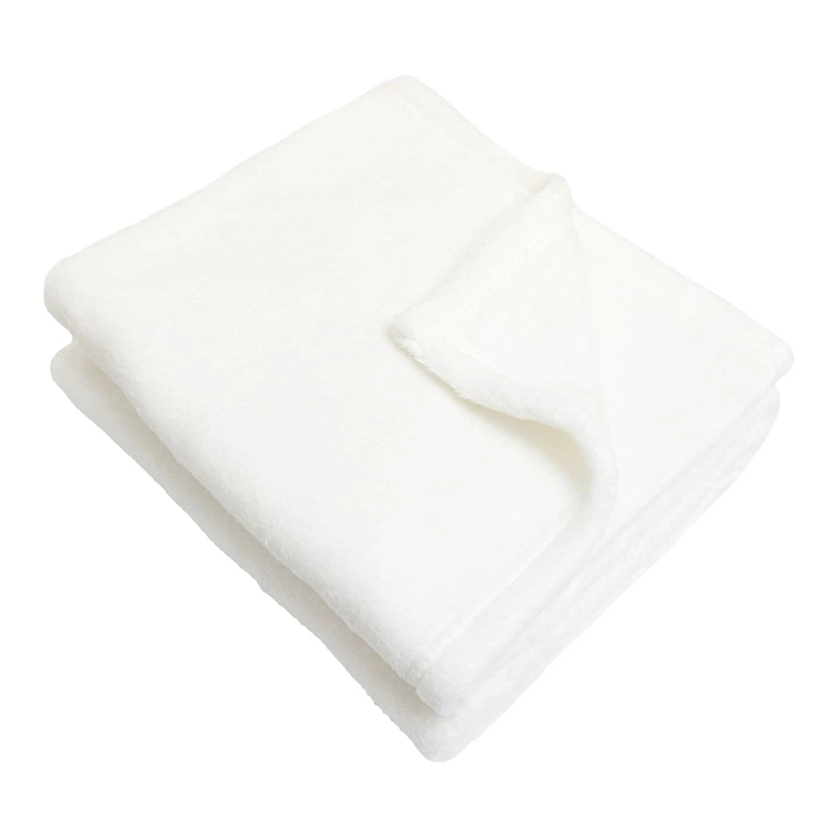 Rivo Embroidery Plush Pillow Blanket (White)