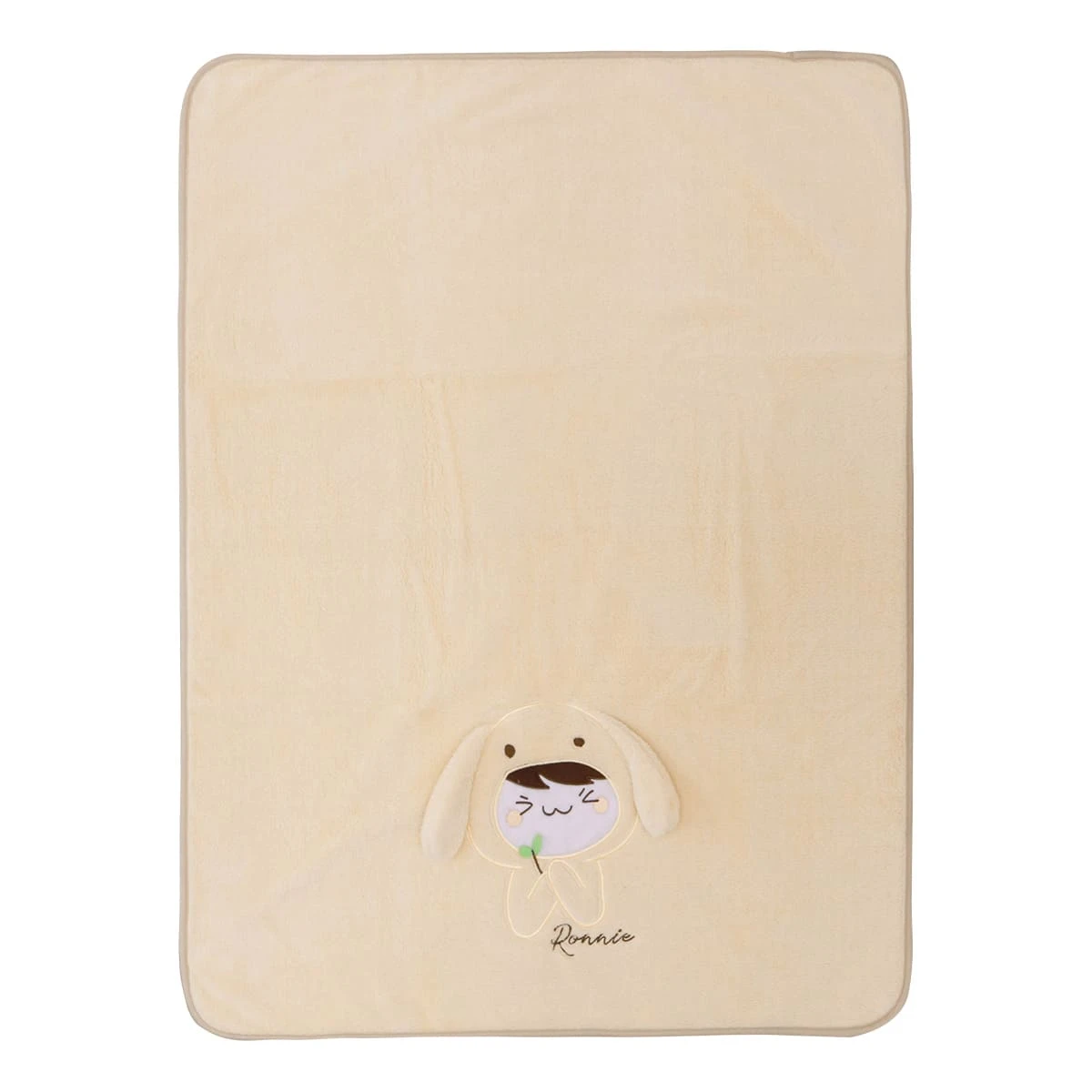Ronnie 3D Embroidery Recycled Plush Baby Blanket (Beige)