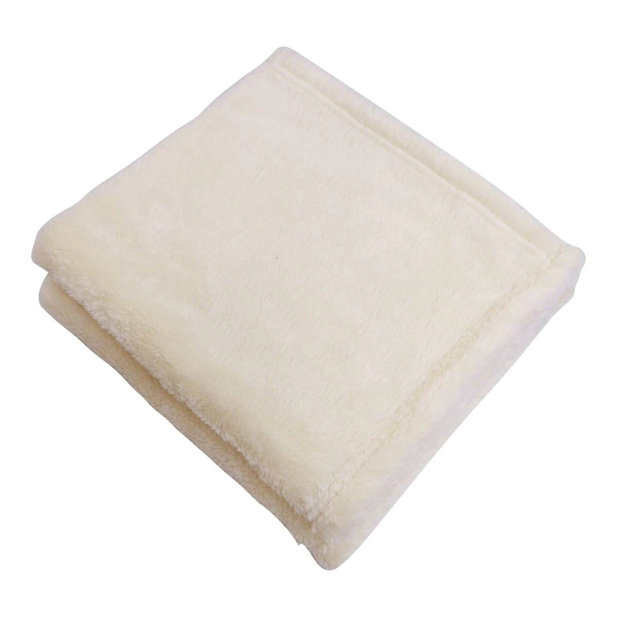 Ronnie 3D Embroidery Recycled Plush Pillow Blanket (Cream)