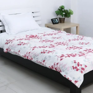 Sakura Branch Printed Flannel Blanket