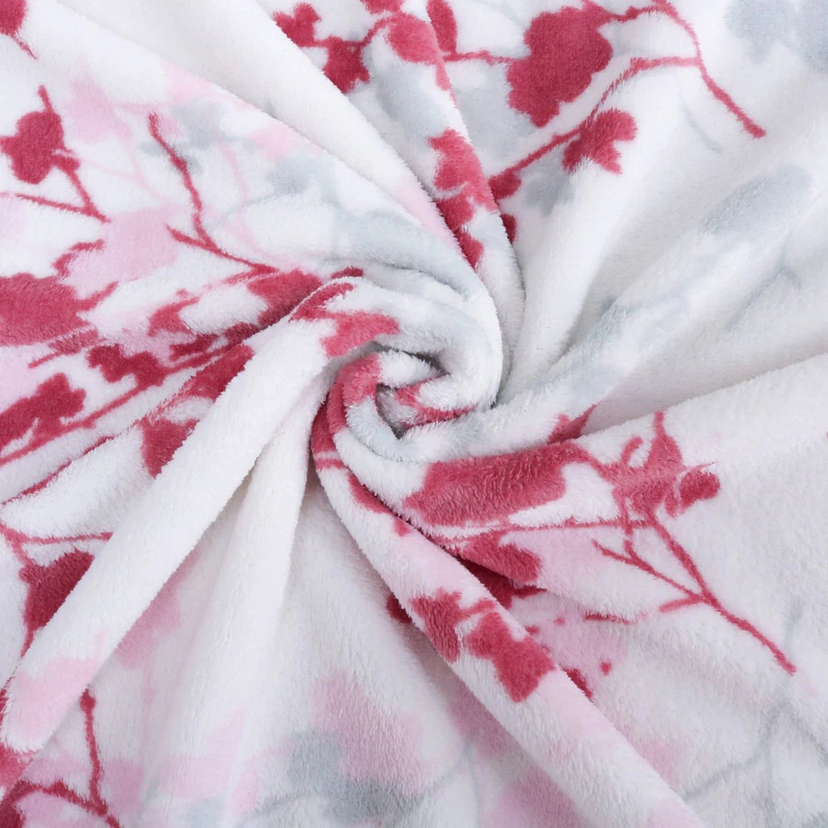 Sakura Branch Printed Flannel Blanket