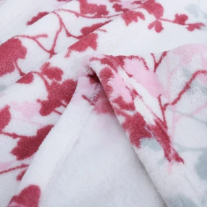 Sakura Branch Printed Flannel Blanket