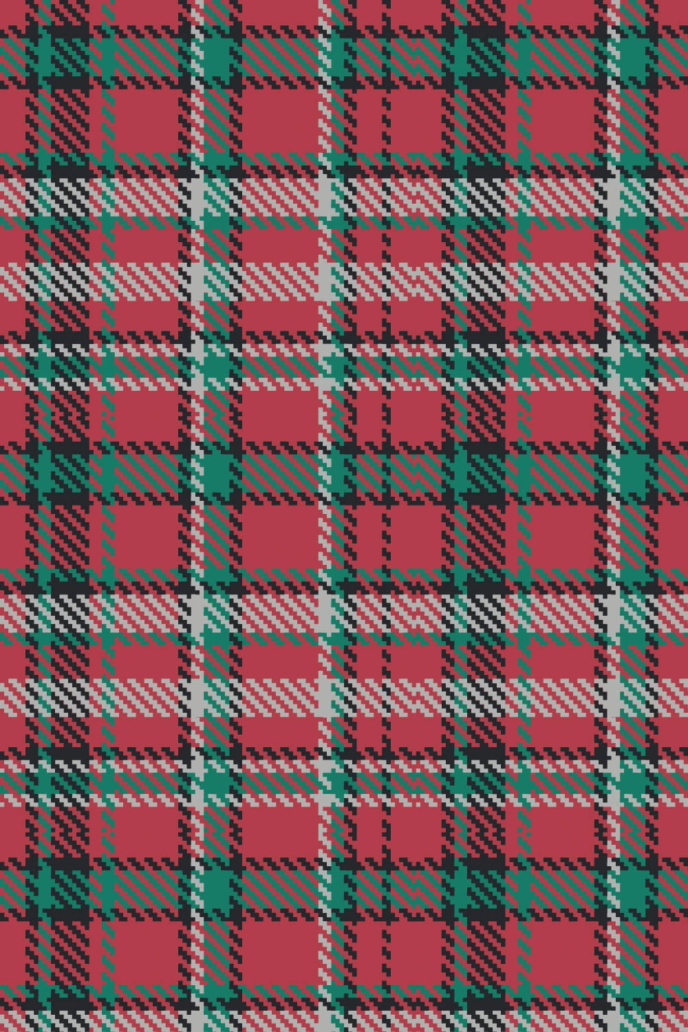 Santa Claus is Coming : Christmas Tartan Pattern