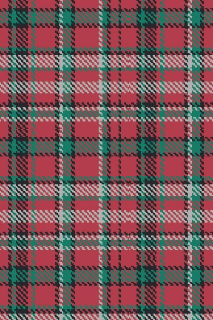 Santa Claus is Coming : Christmas Tartan Pattern