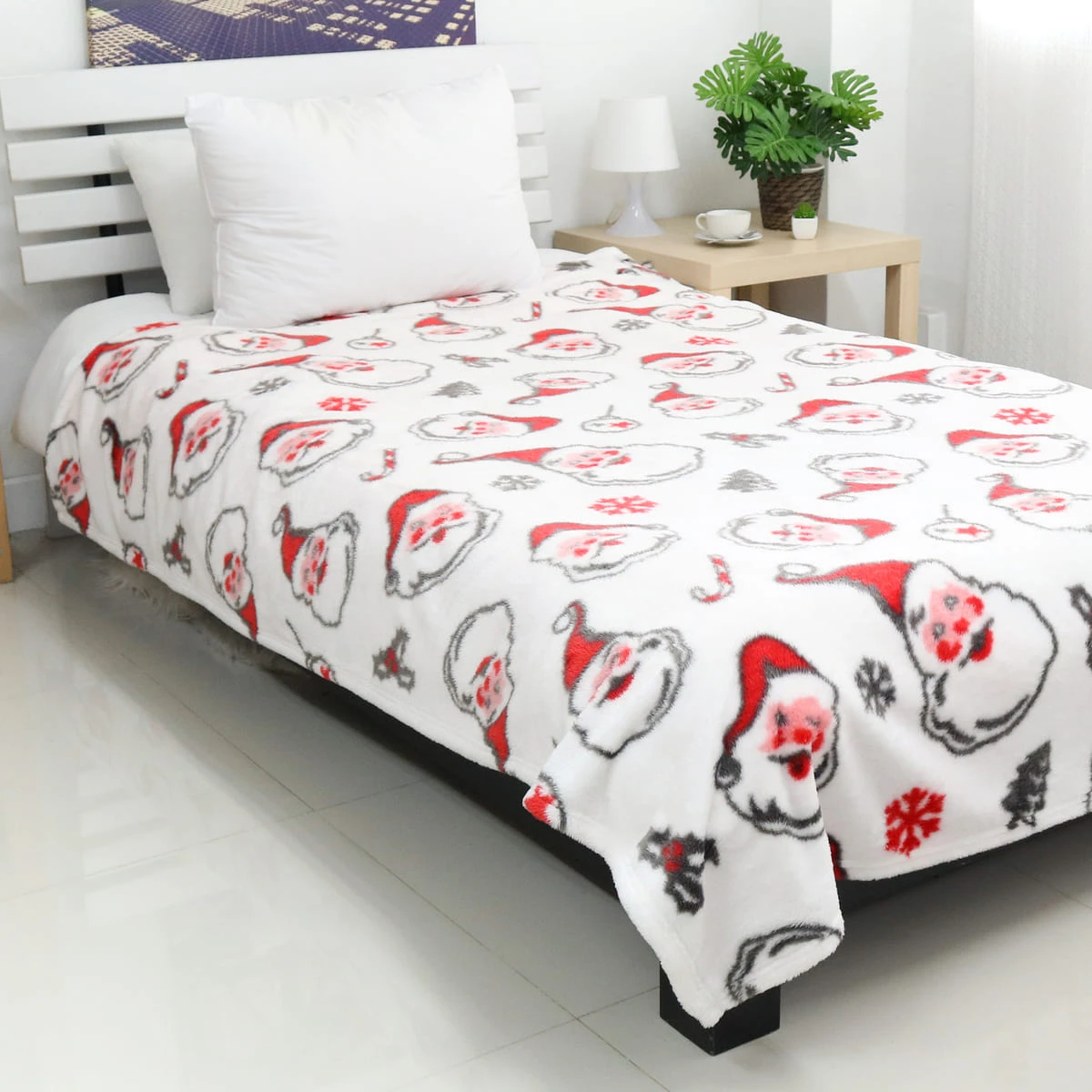 Santa Claus Printed Plush Blanket