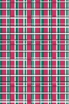 Snow Sparkle : Pink Green Tartan Pattern