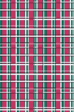 Snow Sparkle : Pink Green Tartan Pattern