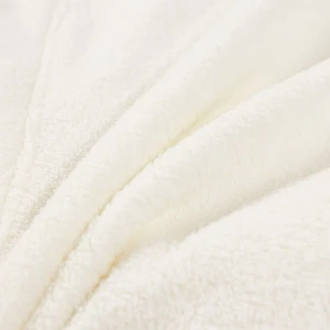 Solid Color Flannel Bathrobe (Cream)