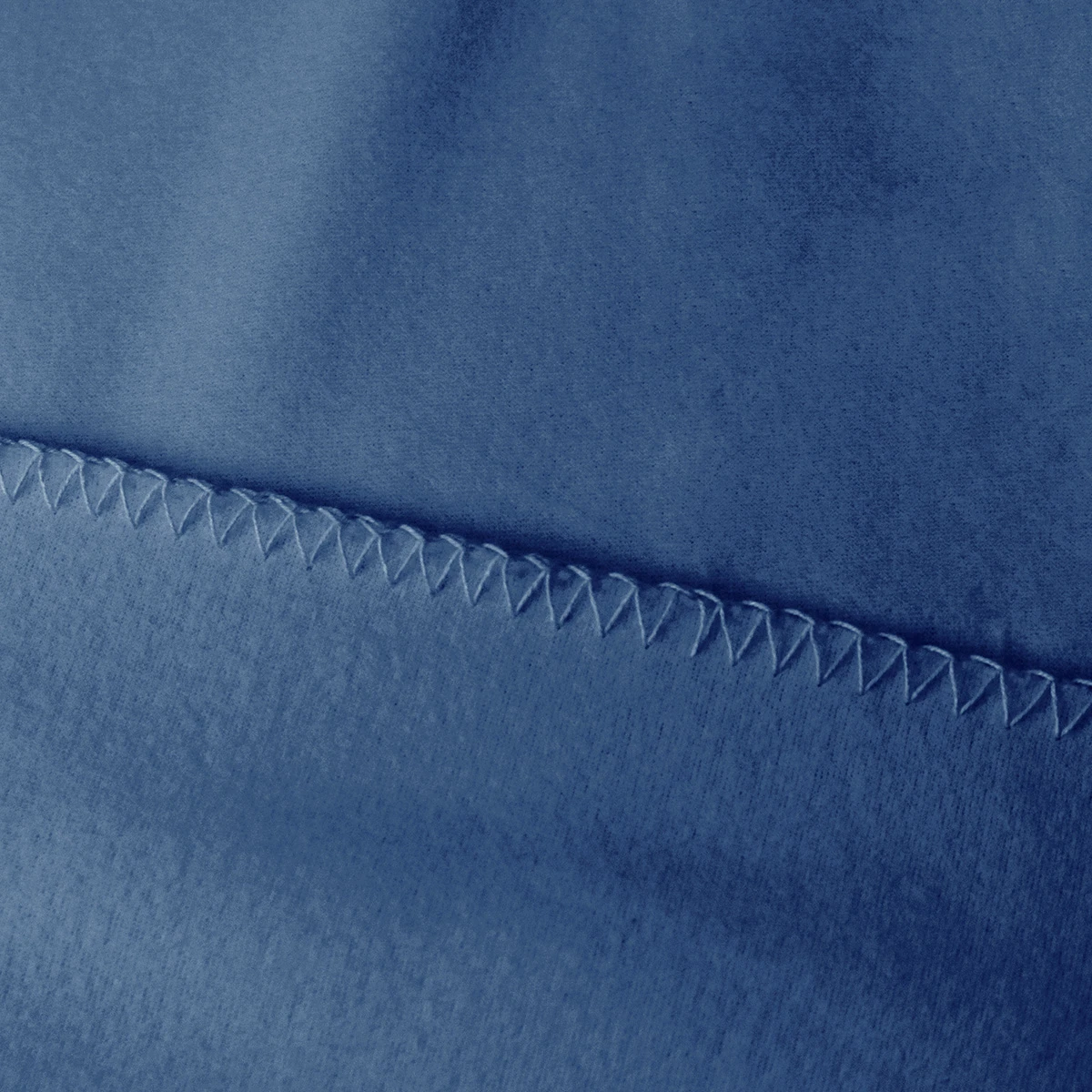 Solid Color Fleece Throw (Navy) - Whipstitch Edging