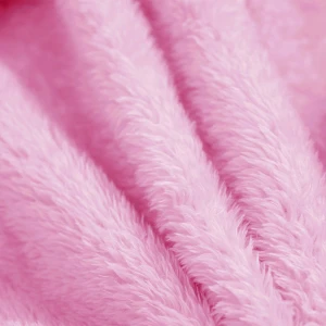 Solid Color Pom Pom Plush Throw with Handle Strap (Pink)