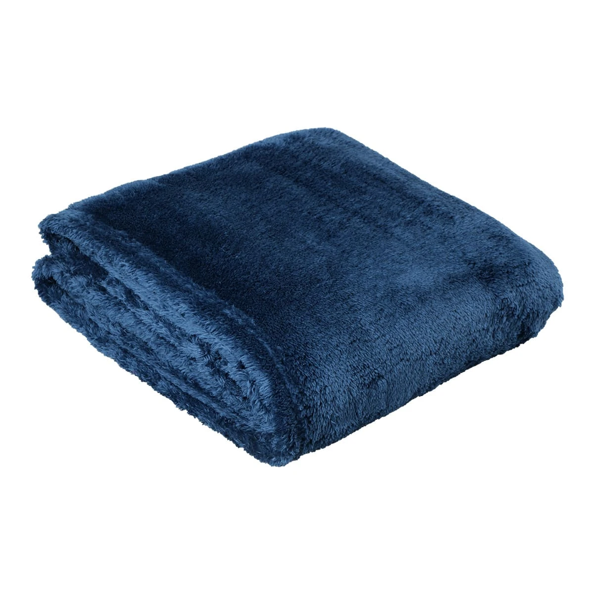 Solid Color Sable Plush Blanket (Dark Blue)